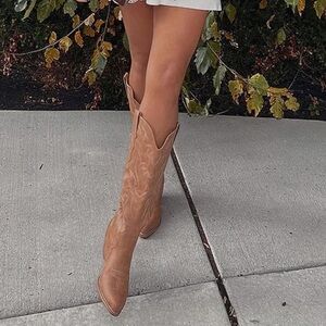 Denim Vest and Shorts with Cowboy Boots